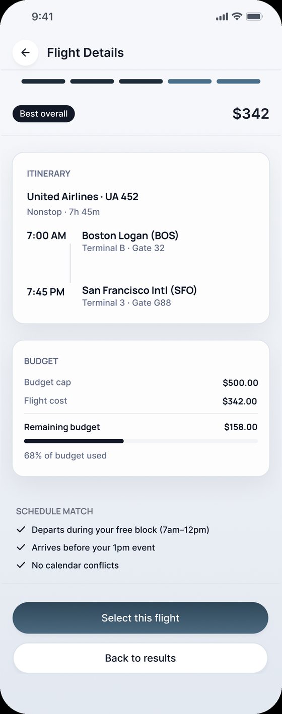 Flight details